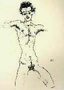 Egon Schiele Nude Self Portrait Germany oil painting artist